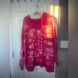 American Eagle Bandana Sweater